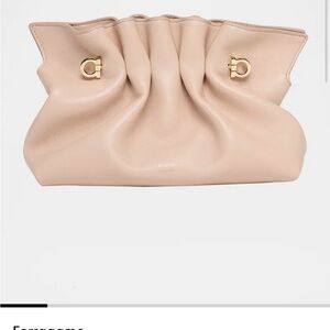 Ferragamo Small Piercing Nappa Leather Shoulder Bag Pink NWT $2400 Retail